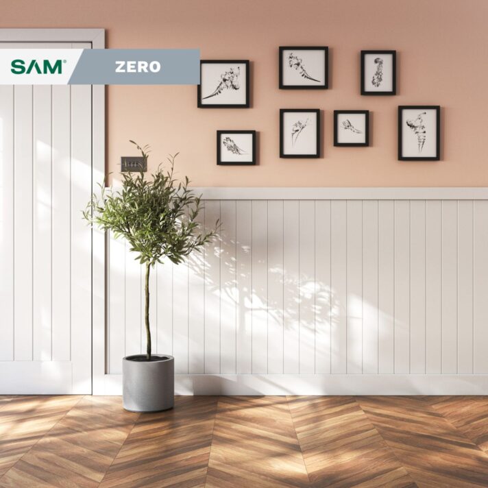 3D visual of SAM3012 fully finished Tongue and Groove Wall Panelling in situ