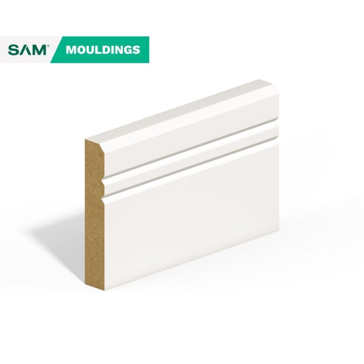 3D visual of SAM2984 Chamfer Double V-Groove Skirting Board