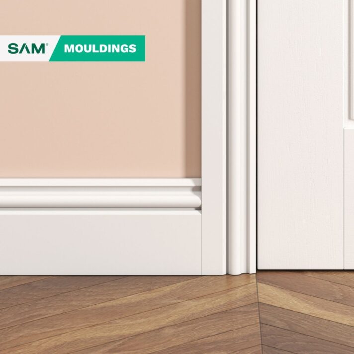 3D visual of SAM15 Ogee primed MDF Architrave in situ