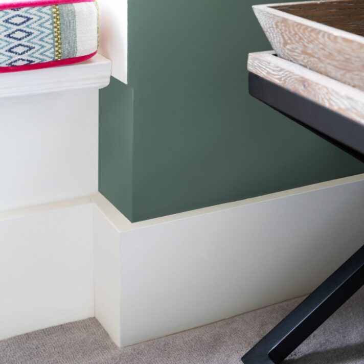 Lifestyle image of primed MDF Square Edge Skirting Board