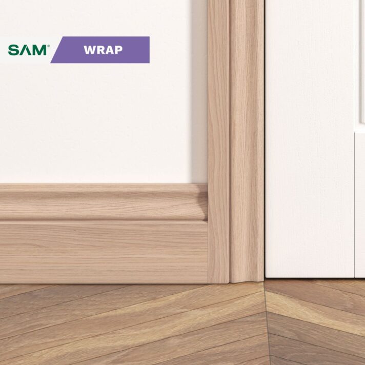 3D image showing white oak veneer Ogee skirting and architrave