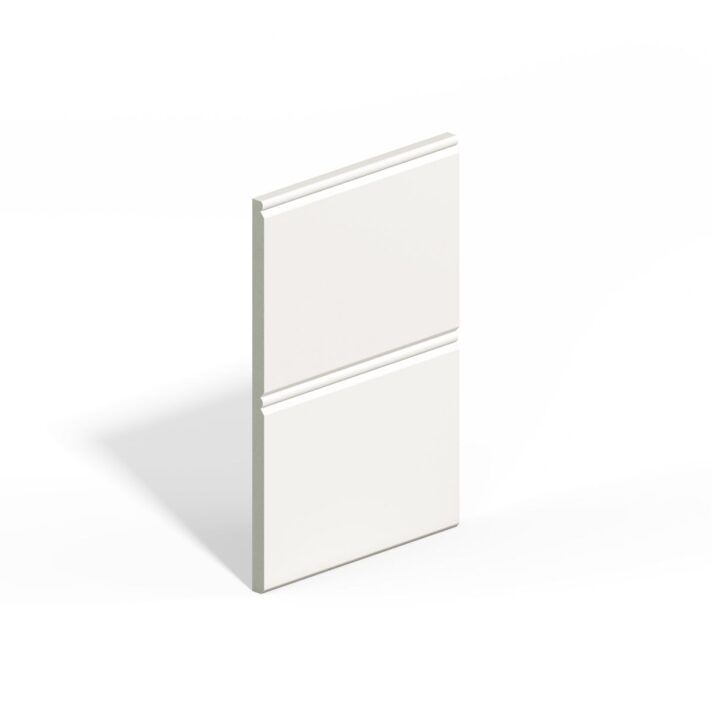 3D image of SAM primed grooved wall panelling vertically standing