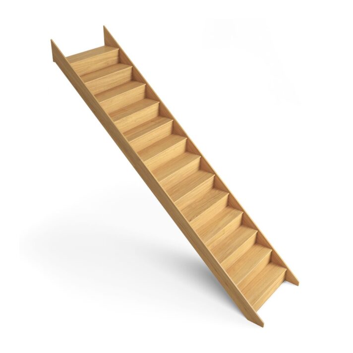 3D image of Oak Kwikstairs Straight Flight