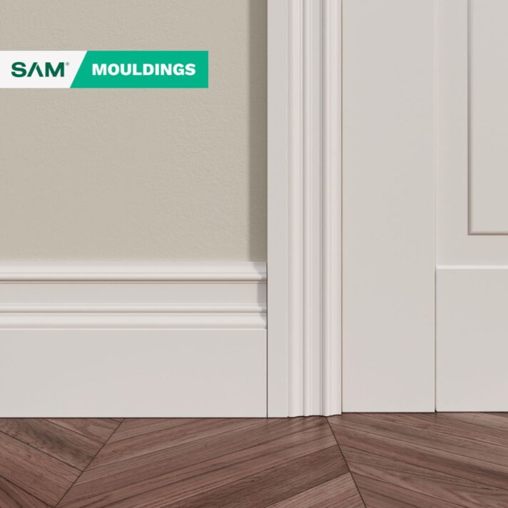 3D insitu image of SAM5650 and SAM5651 Classic period style skirting board and architrave