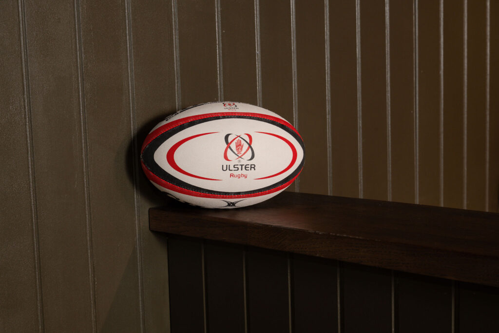 Ulster Rugby Ball against SAM Wall Panelling