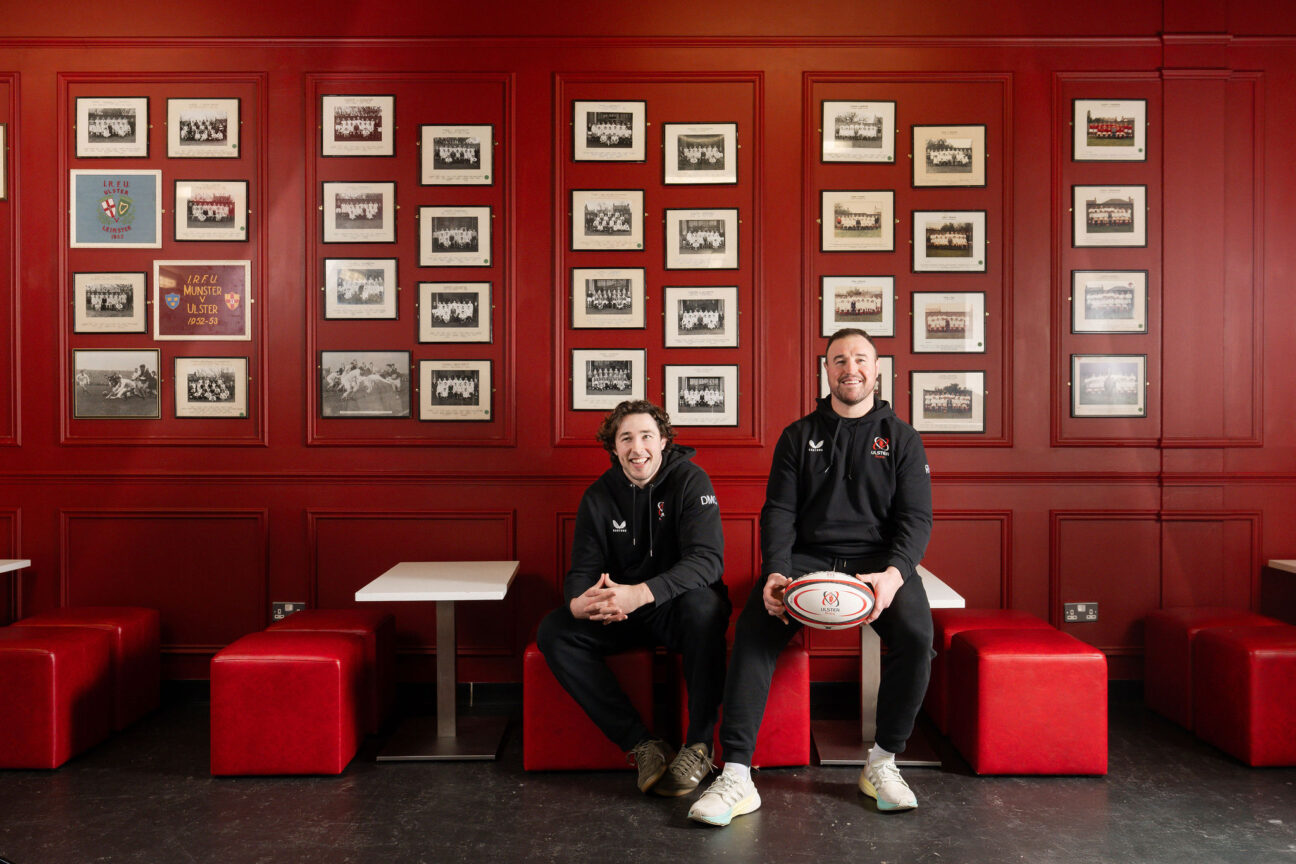 2 Ulster Rugby players pictured in the 1924 Lounge