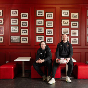 2 Ulster Rugby players pictured in the 1924 Lounge